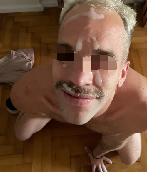 Happy with stranger’s cum on my face by argman2851