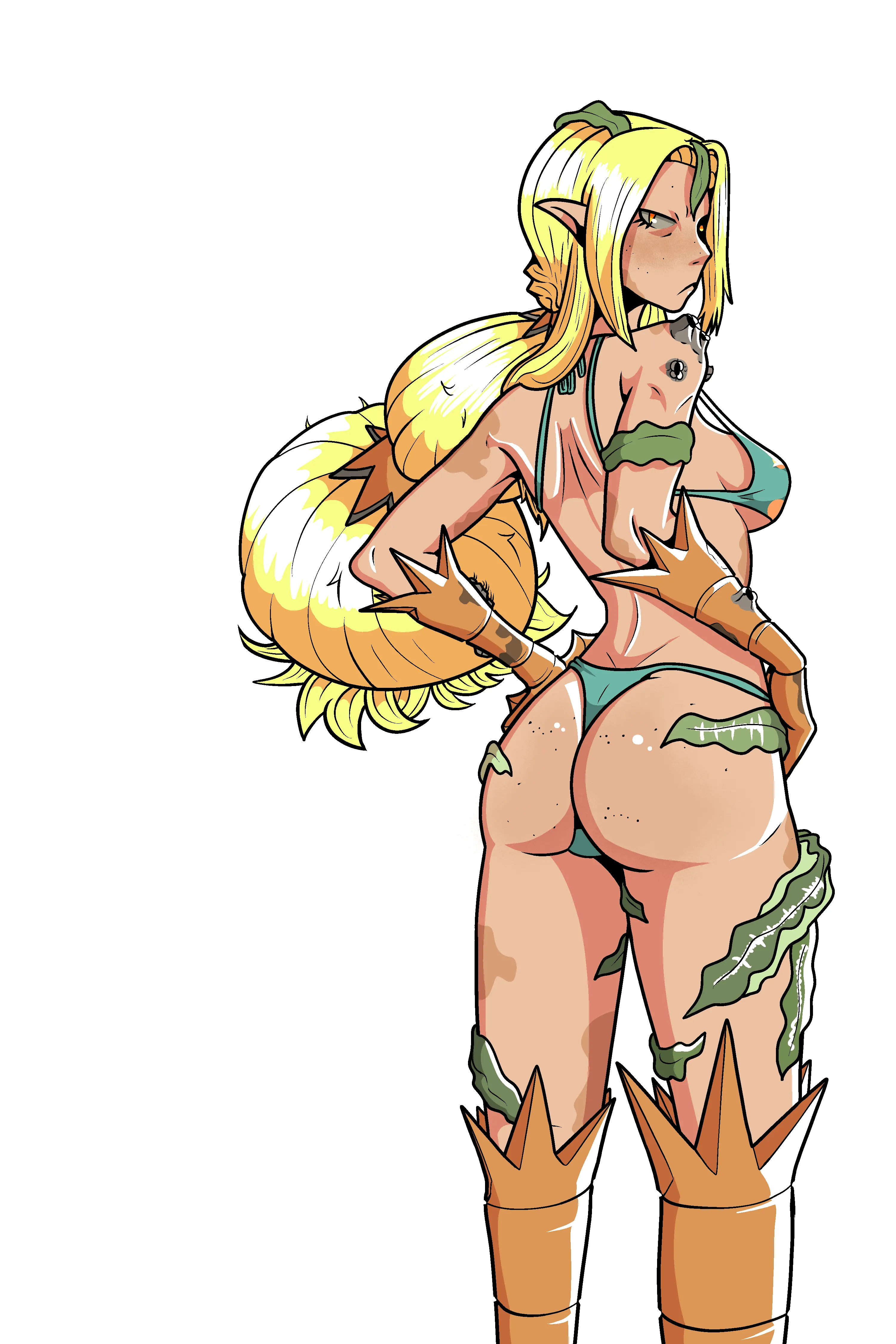 My OC Dogma in a beach outfit (WIP) posted by [deleted]