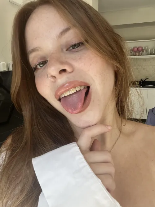 Would you like to cum on my pretty tongue darling by Certain_Stomach_4904