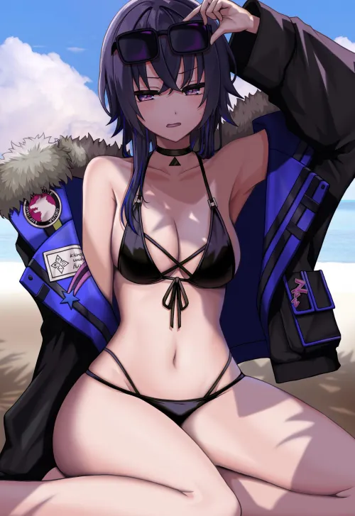 [Ichinose Uruha] Sexy at the beach by Silent_Steak_9540
