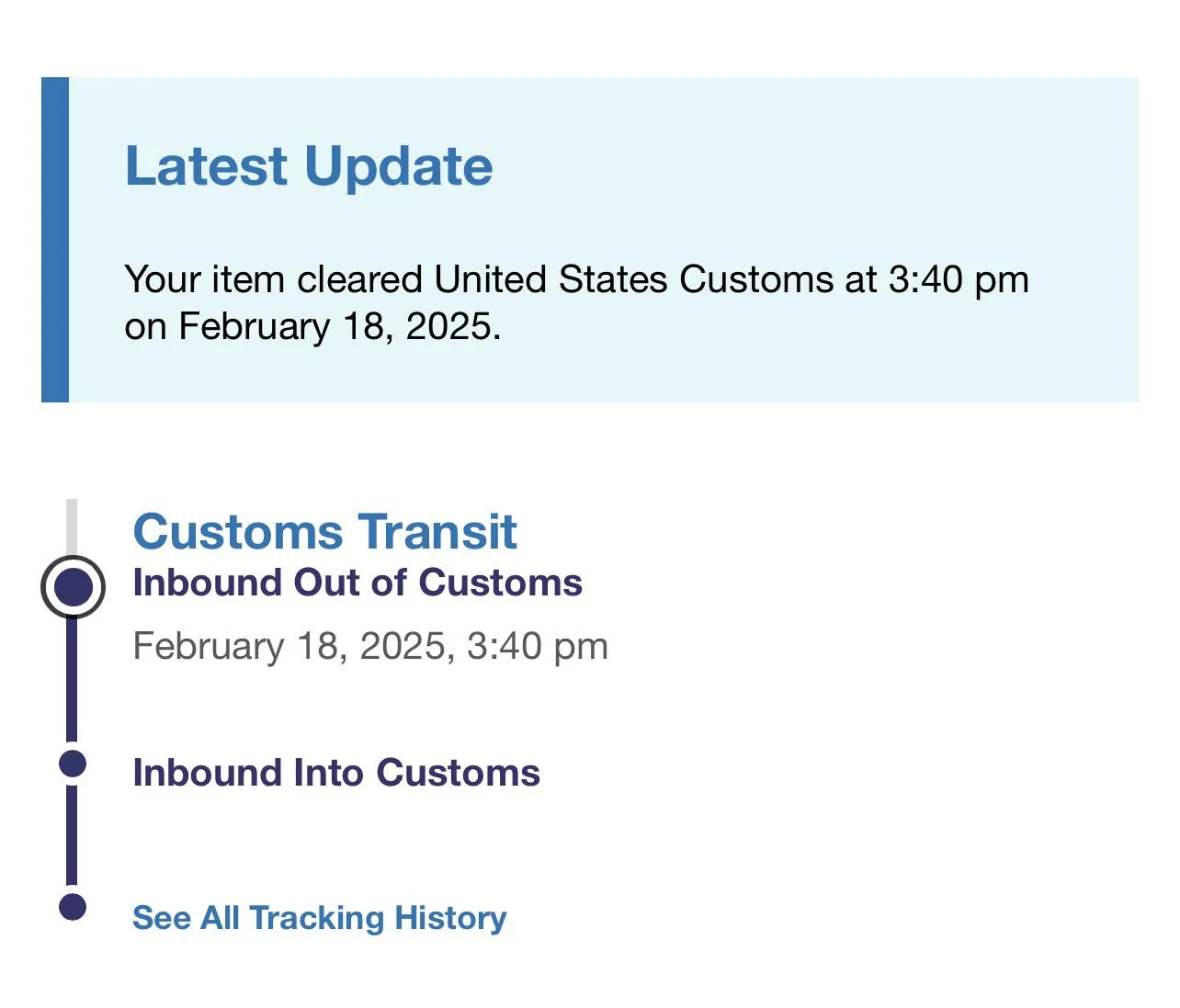 Shipping - cleared custom but not moving? posted by Creepy_Possibility51