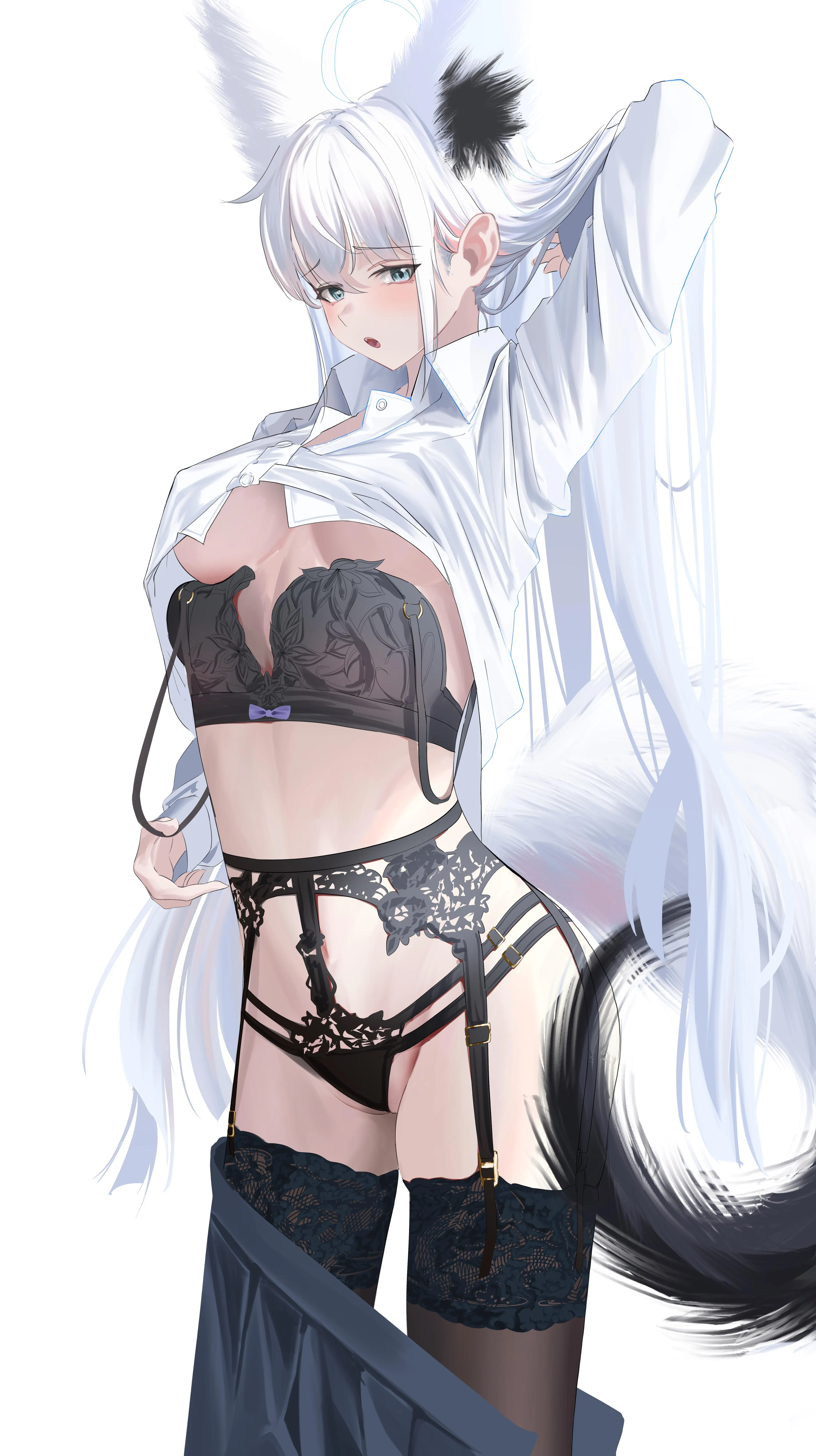 [Shirakami Fubuki] Fubuki's lingerie underneath posted by marxsander2016