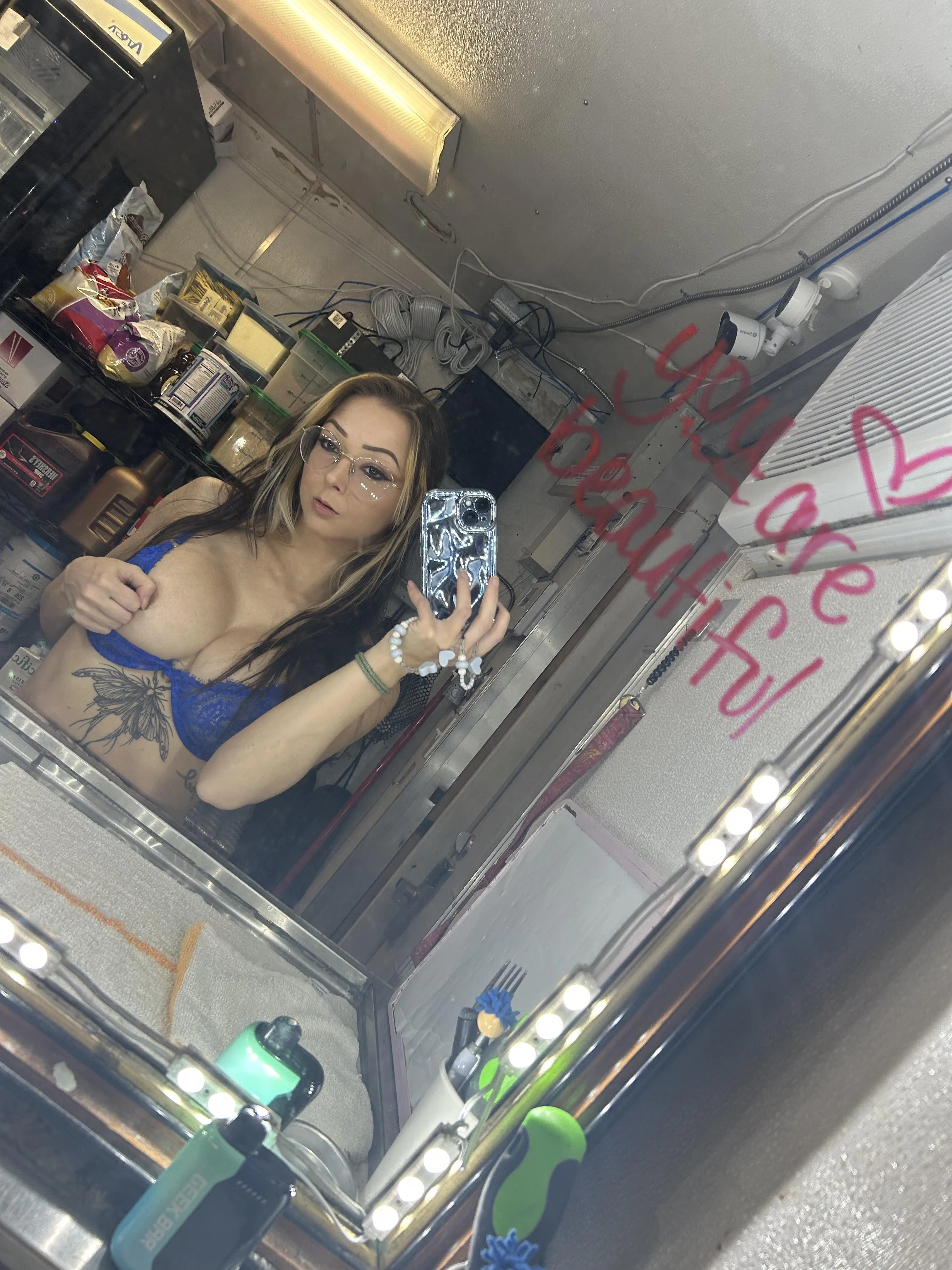 Do they look better in or out of this top?💙😘💙 @ Ladybug Shoreline until 8pm posted by KoalaKnifeFight