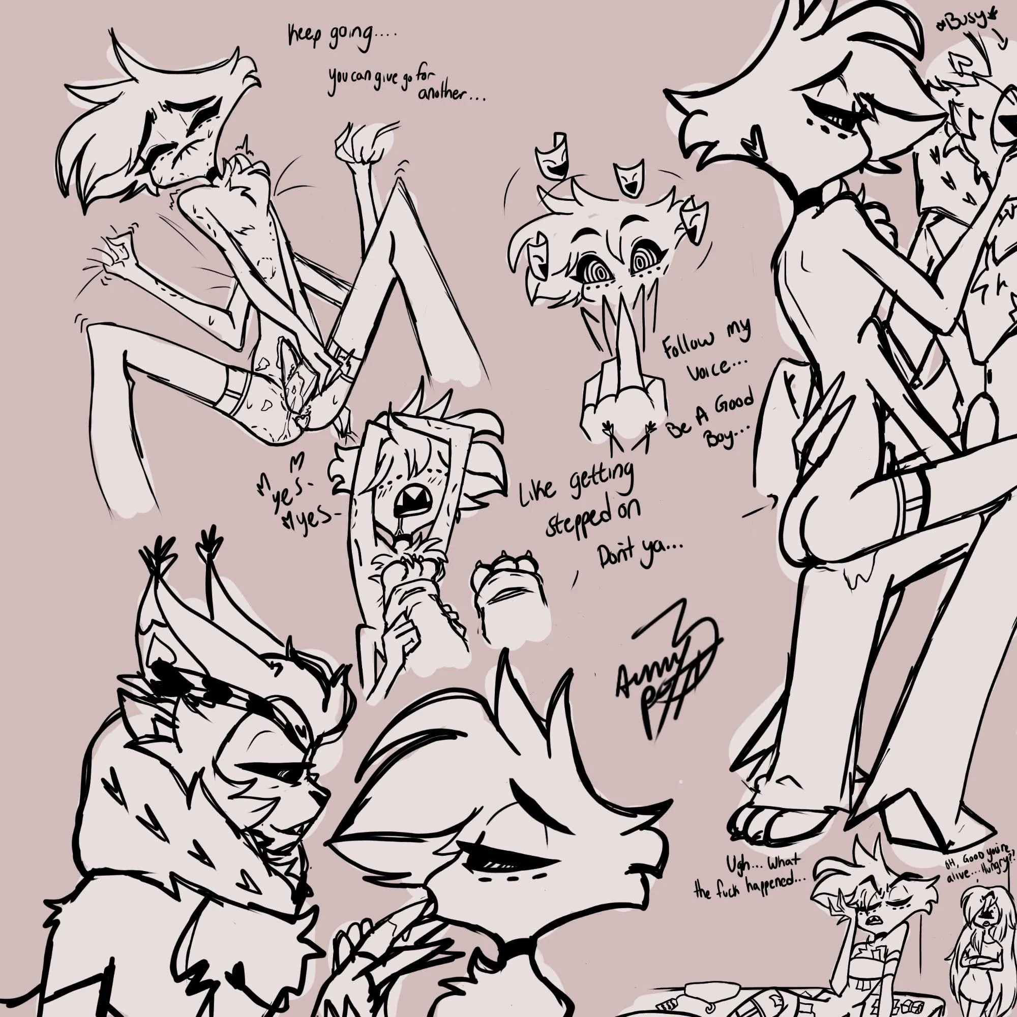 Huskerdust AU Hypno smut (Cred: hunny-Pott Bluesky) posted by LopsidedCompote5187