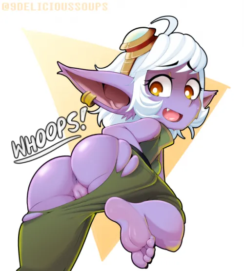 Tristana - Wardrobe Malfunction! (Delicious Soup) by myfriendscantknow