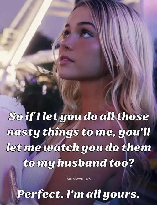 She’s doing exactly what you asked of her, but was keeping that last part as a surprise for you… by kinklover_uk