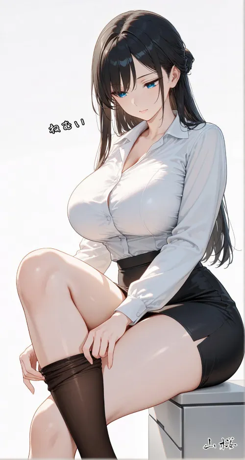 Thigh-Highs at Work by CheetahSperm18