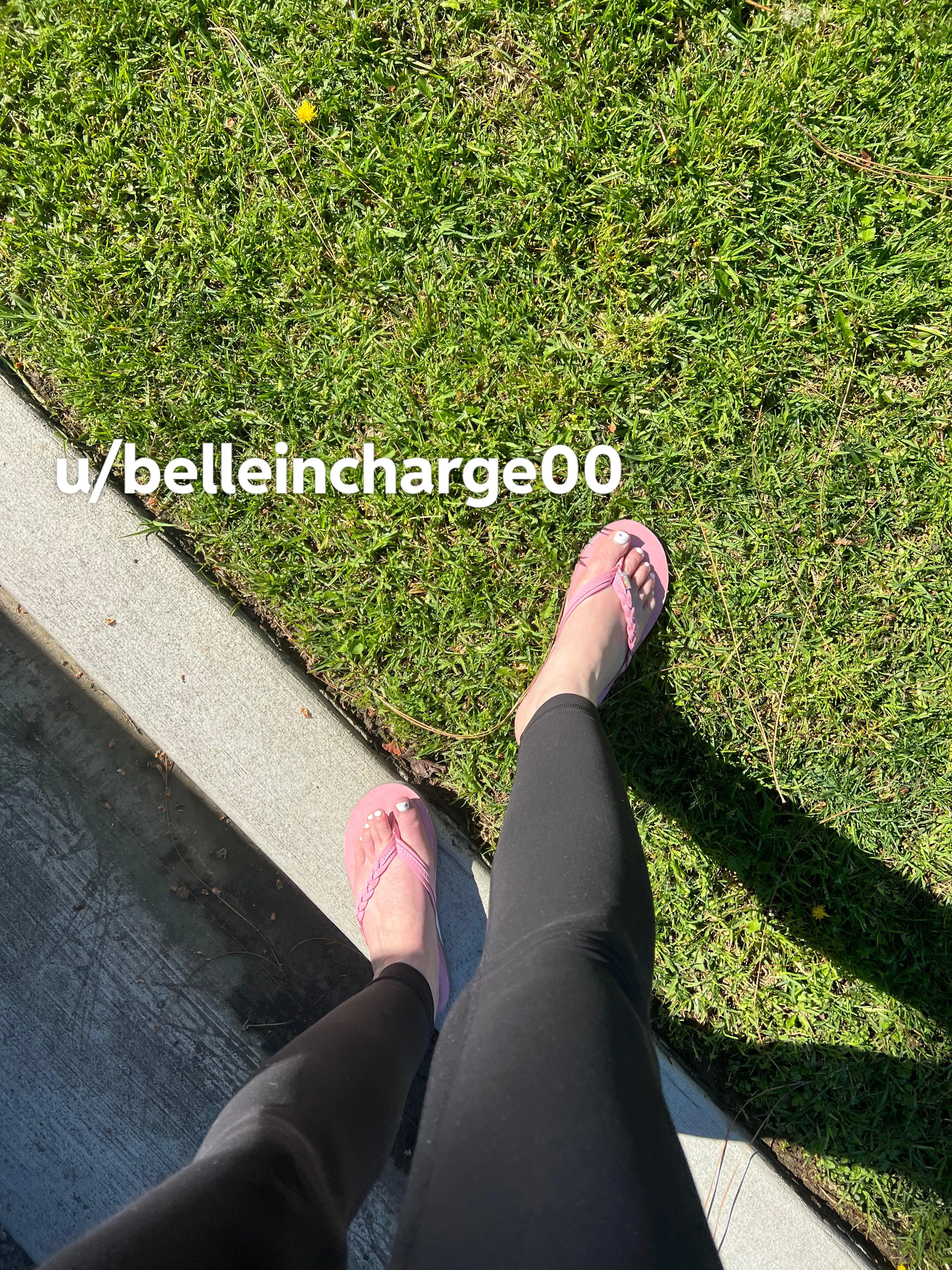 Cute pink rainbow sandals posted by belleincharge00