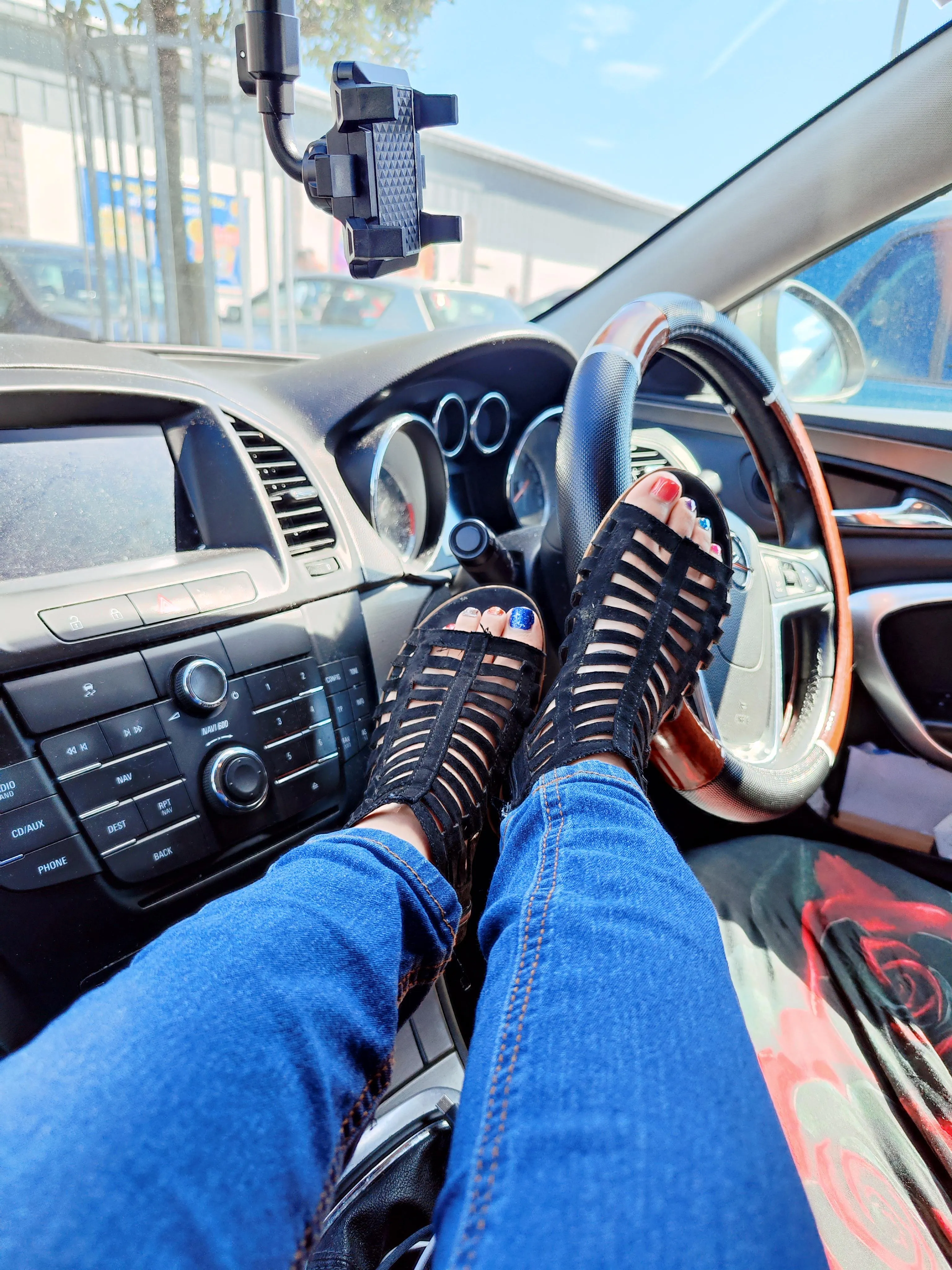 Hot sandals with rainbow nails posted by Vixens-Destiny