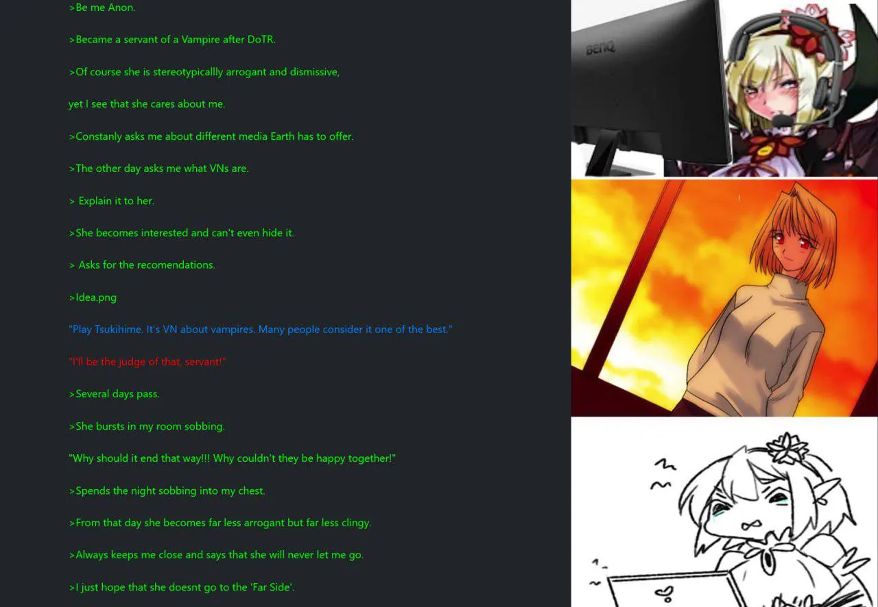 Vampire plays Tsukihime. (Tsukihime spoilers kinda) posted by BalticProcrastinator