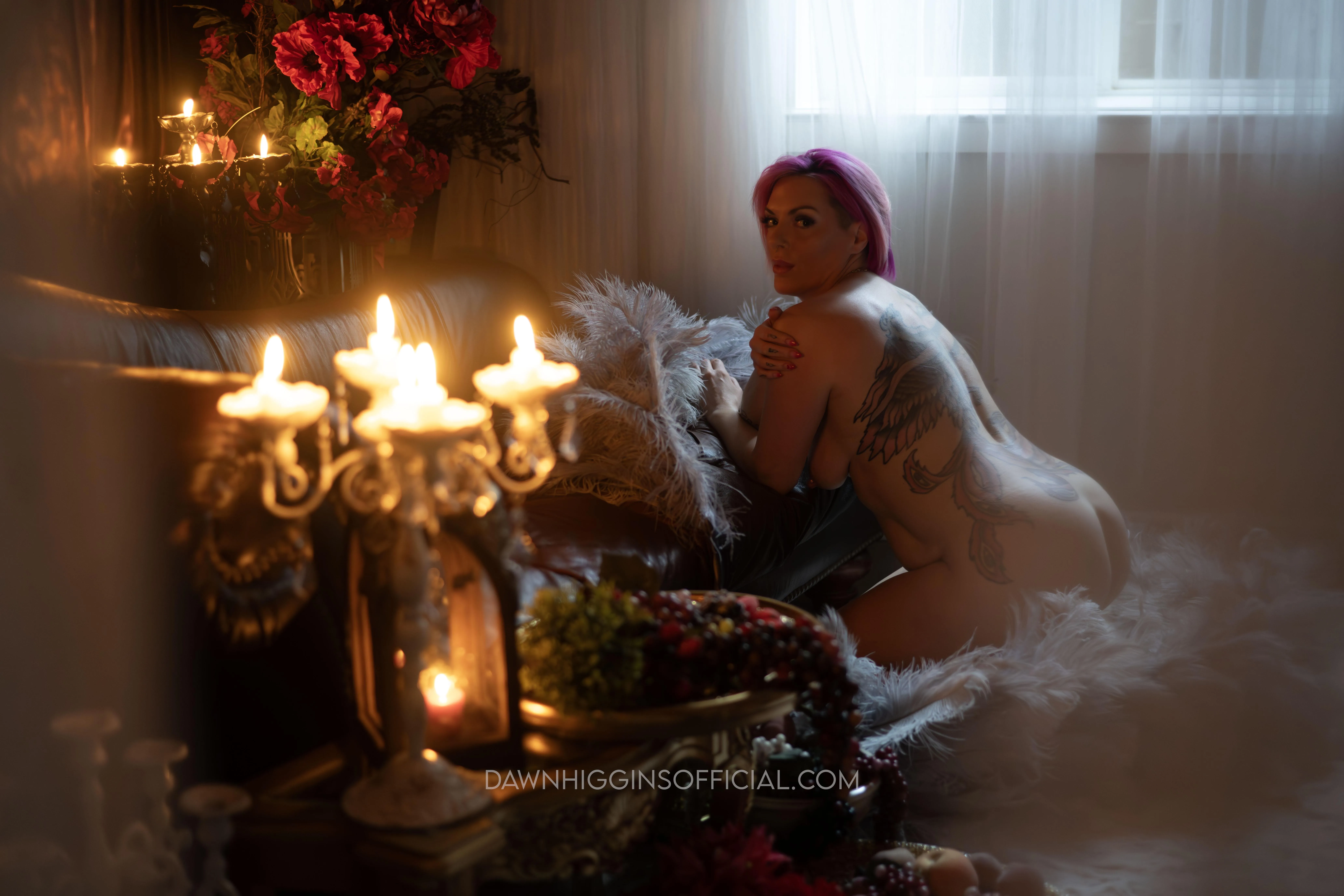 Glowing mature tattooed woman posted by DawnHigginsOfficial