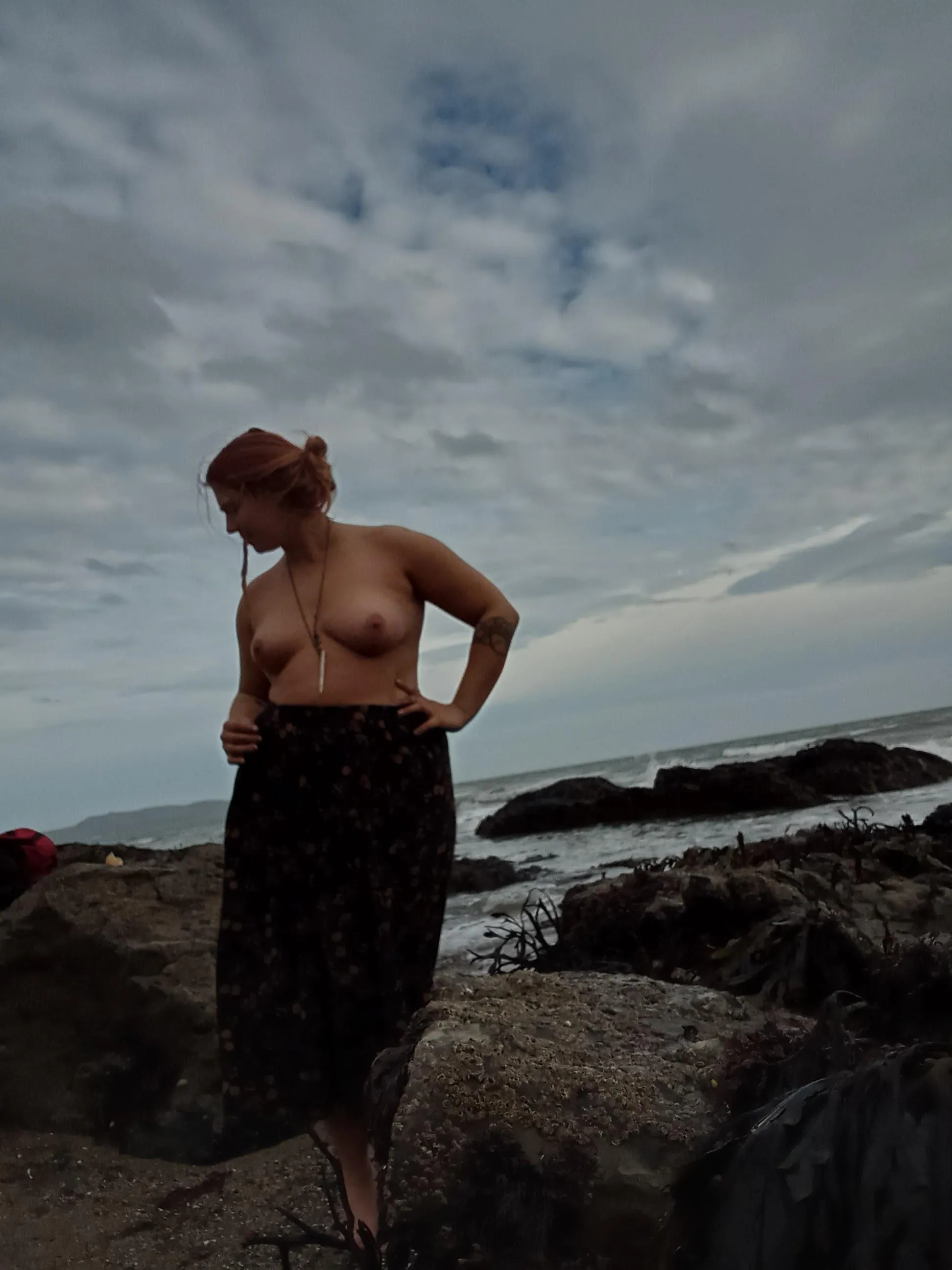 A lass preparing to take a dip in the icy Irish seas 🌊 posted by alaryvines