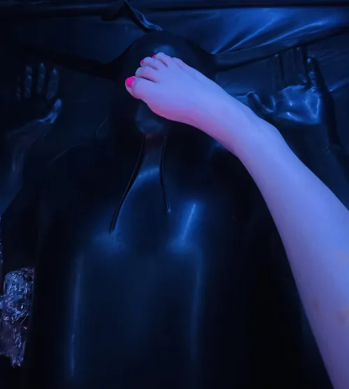 Another view of using my toes to control his breathing😈 by WitchyGothMommy