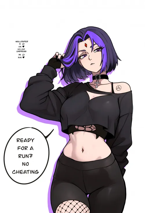 Sporty Raven (Redpostit) by Silent_Steak_9540