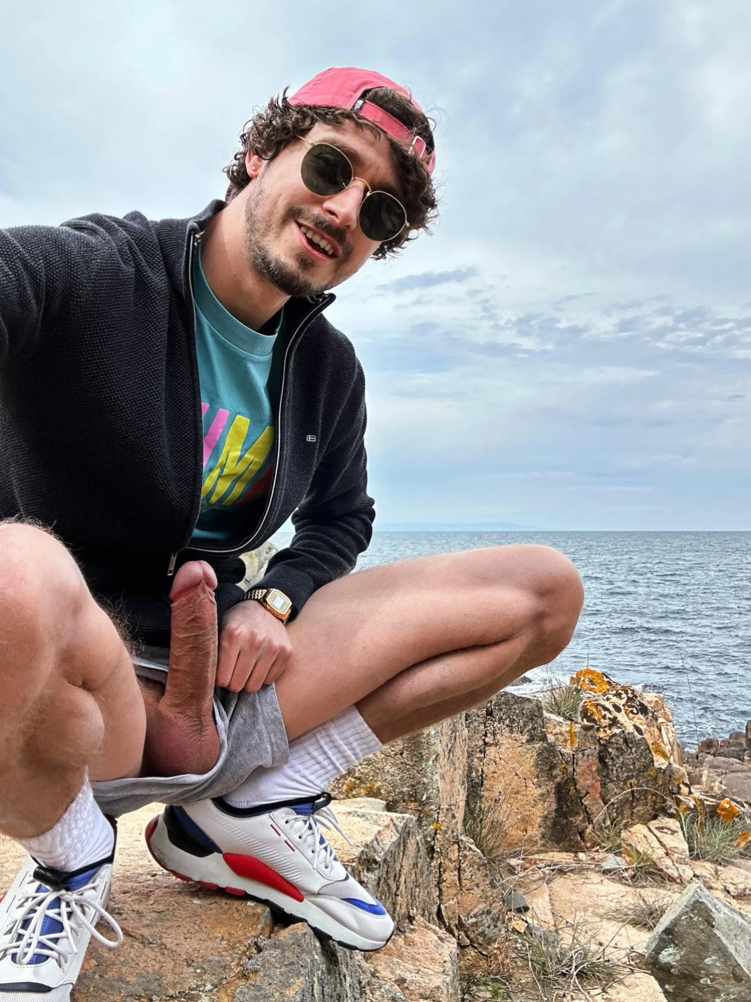 Bro lets whip out our dicks on the cliff, see who can get the hardest posted by dickwalkk