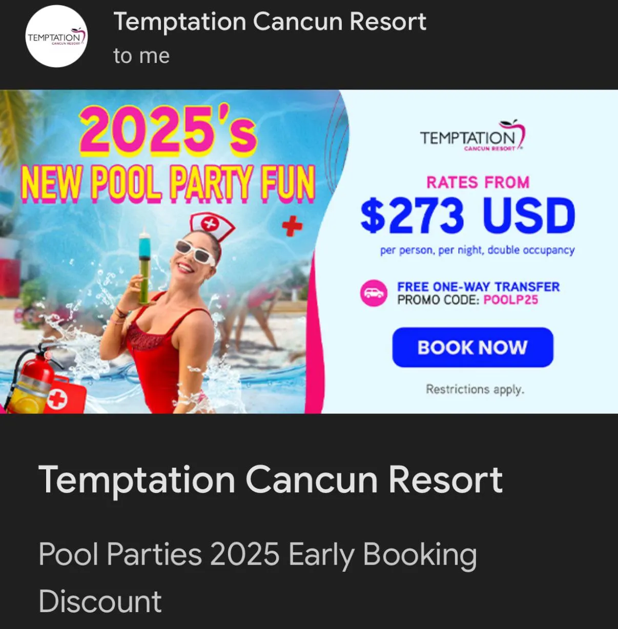 Discount on rooms!  posted by soakenwettxxx