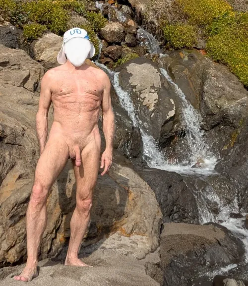 I found a small waterfall at the beach yesterday. by CalBare