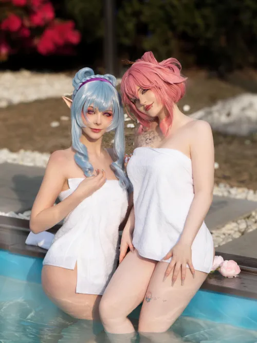 My Yae Miko & Mizuki cosplay (electro_alice, tsukides) by electro_alice