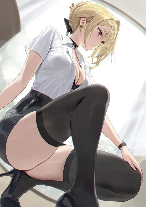 Office Lady Evelyn [Zenless Zone Zero] by CheetahSperm18