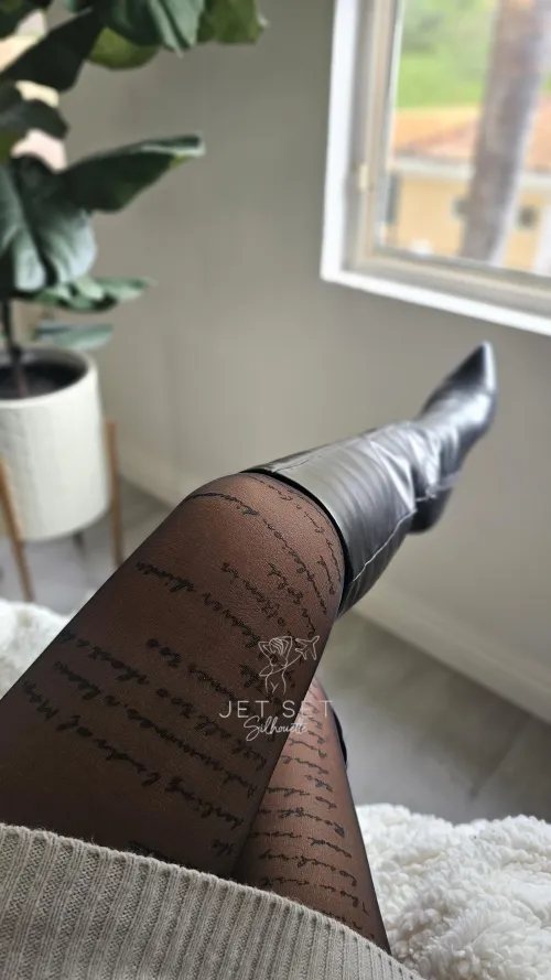 57yo... Playful hosiery ;) by JetSetSilhouette