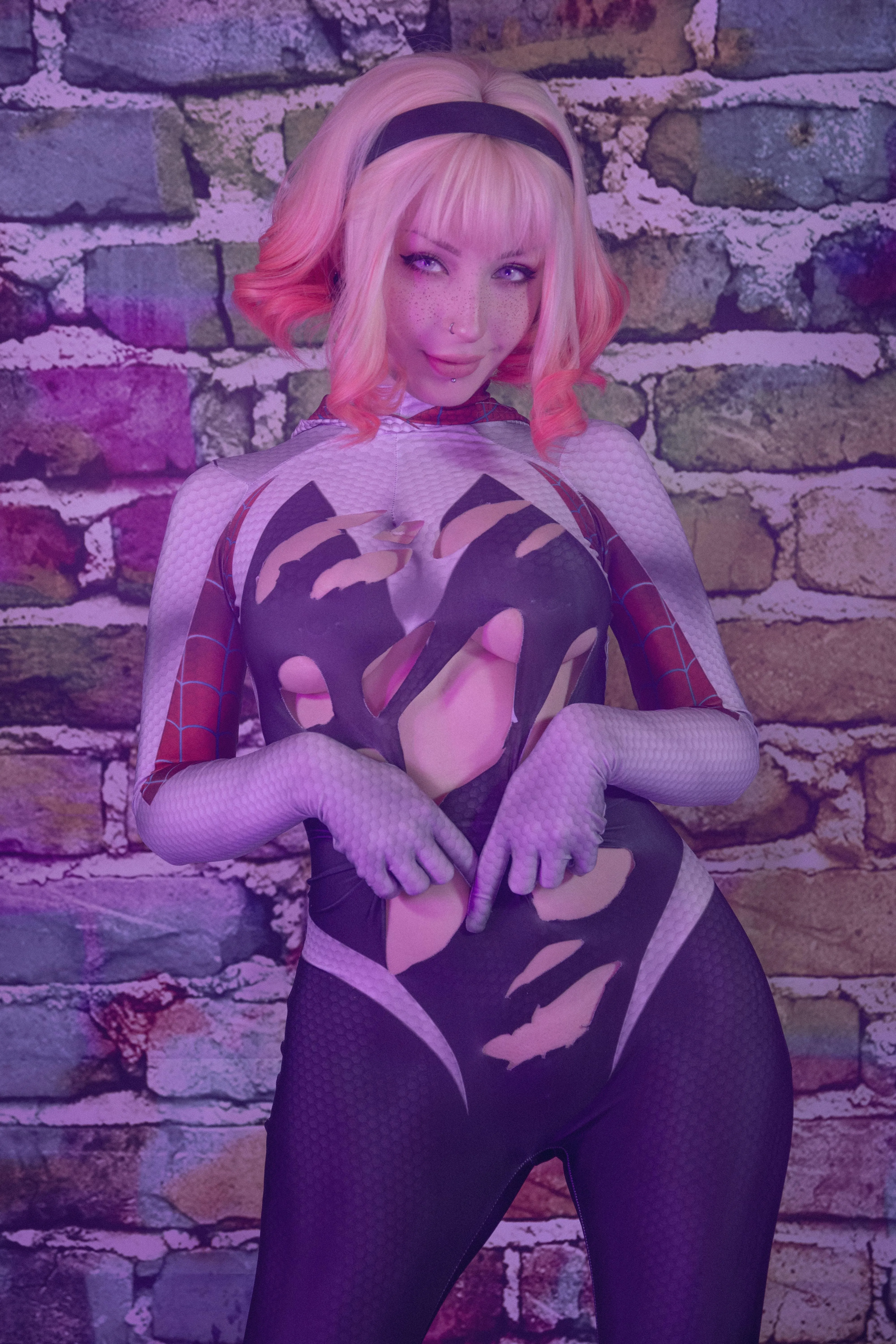 Spider-Gwen attempt by me (Shiroktsne) posted by Weird-Doughnut7002