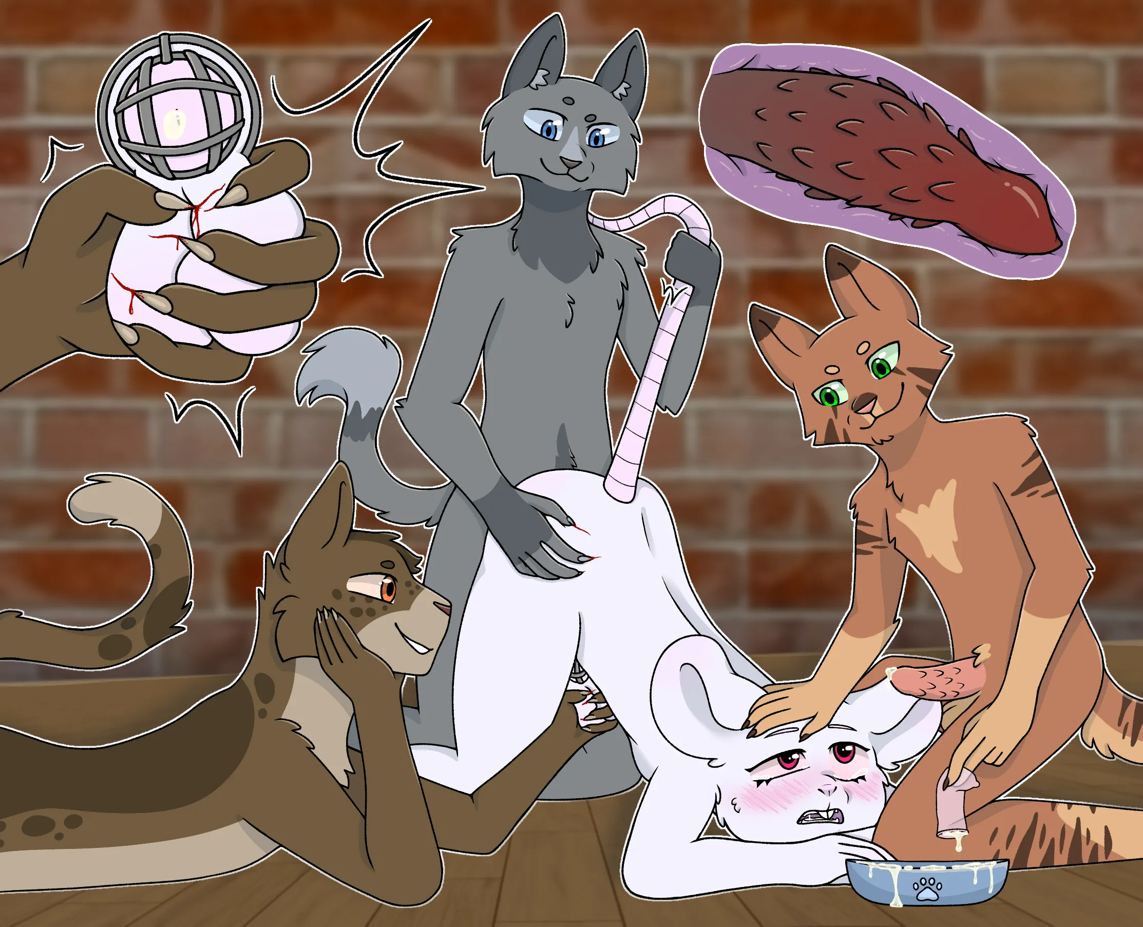 Cat(s) and Mouse... (OC) [M/M/M/Futa) posted by Uncomfy-NoRegret