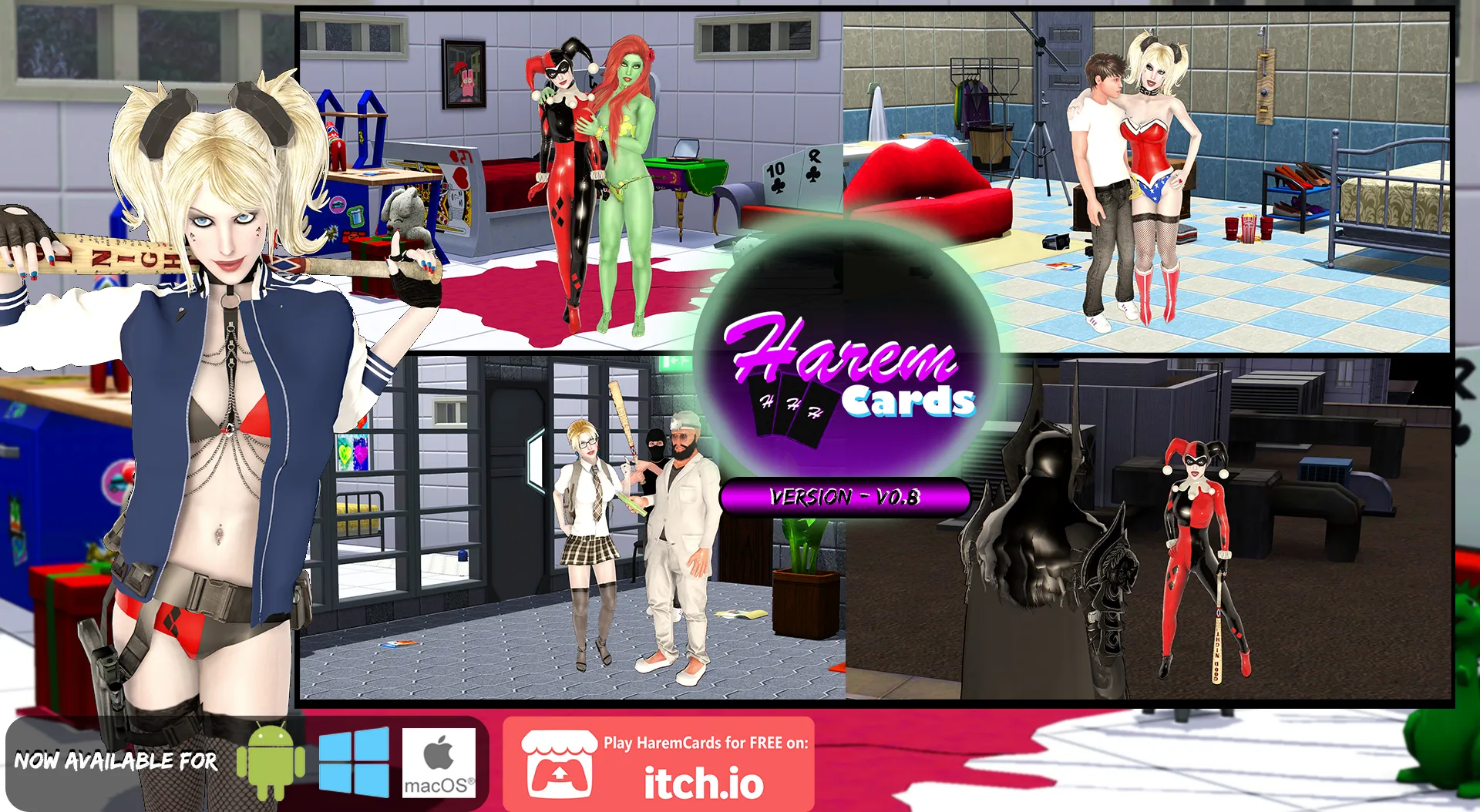 Harley is ready for some fun in the newest update! (HaremCards) posted by PinkPalmProduction