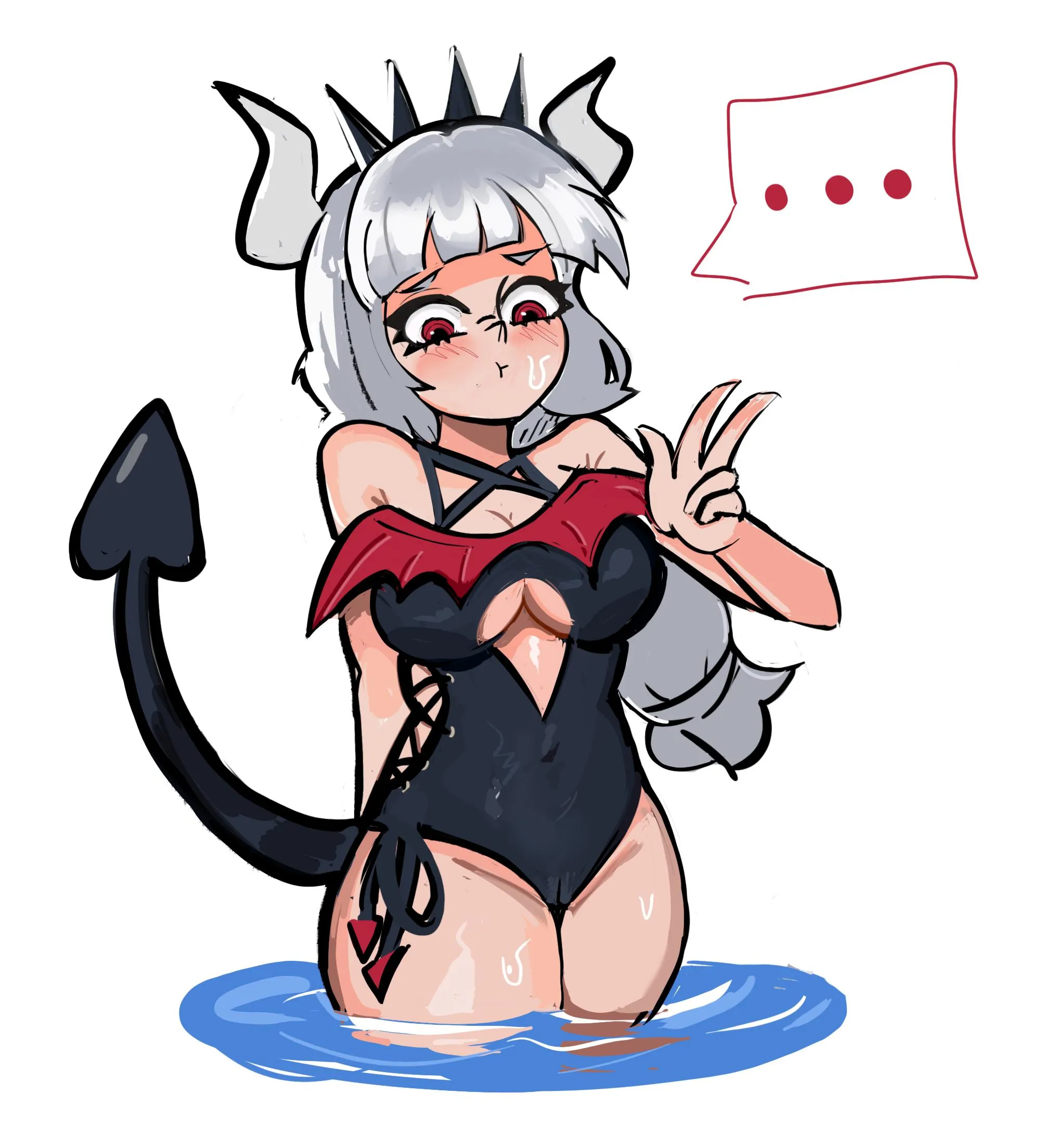 Lucifer by me (inspired by @muds swimsuit design on tt) posted by MauruTinka