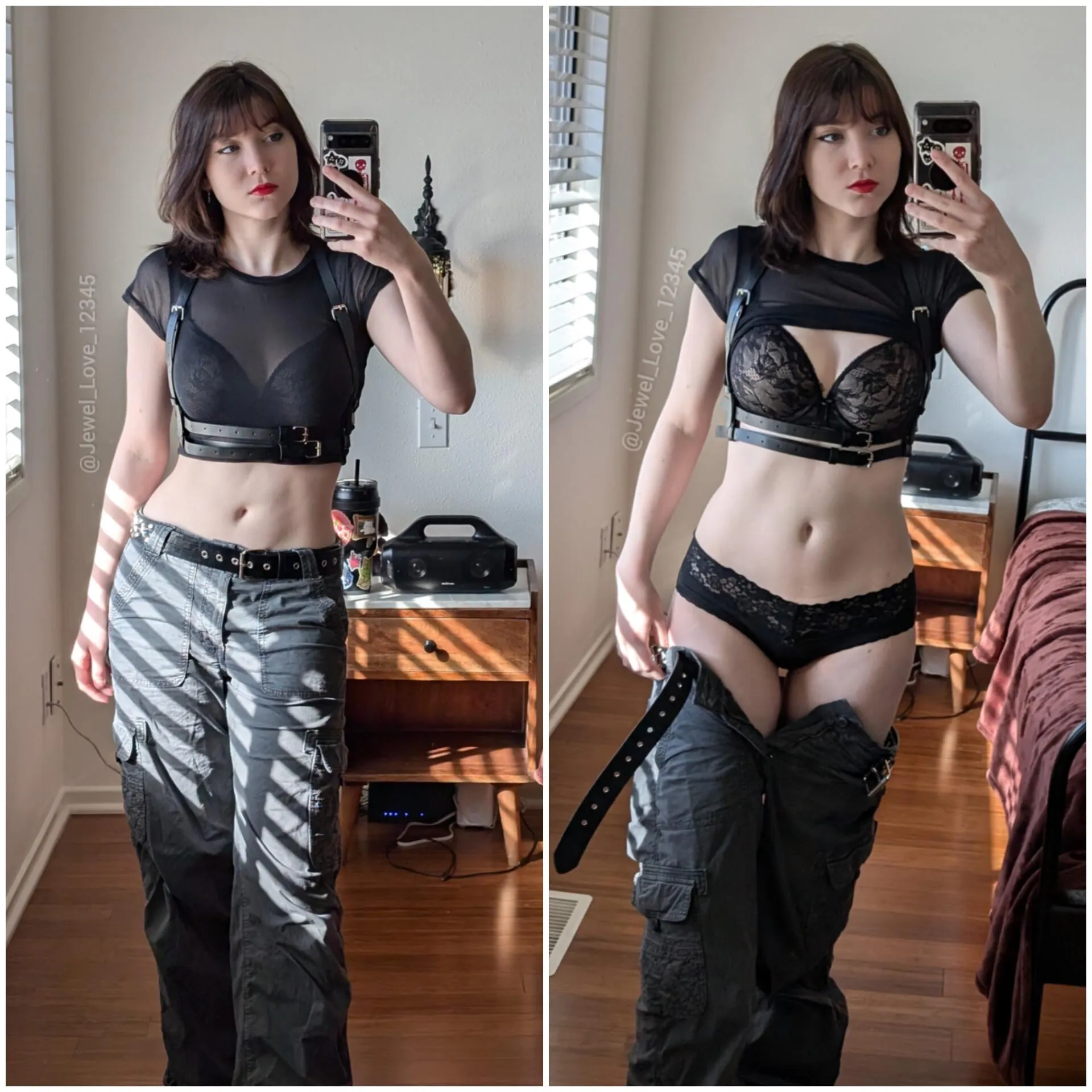 My outfit & what's going on underneath it 😘 posted by Jewel_Love_12345