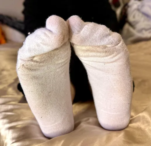 These smelly white workout socks are still available…😘❤️ by FatalilyFeet