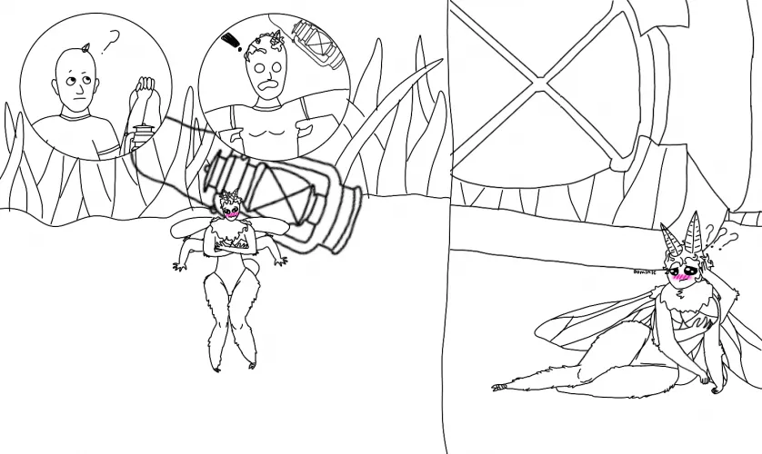 Furry Moth tg tf by Educational_Big7263