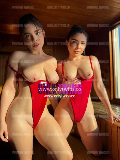 We are bored and having fun in the sauna by Onlytwins