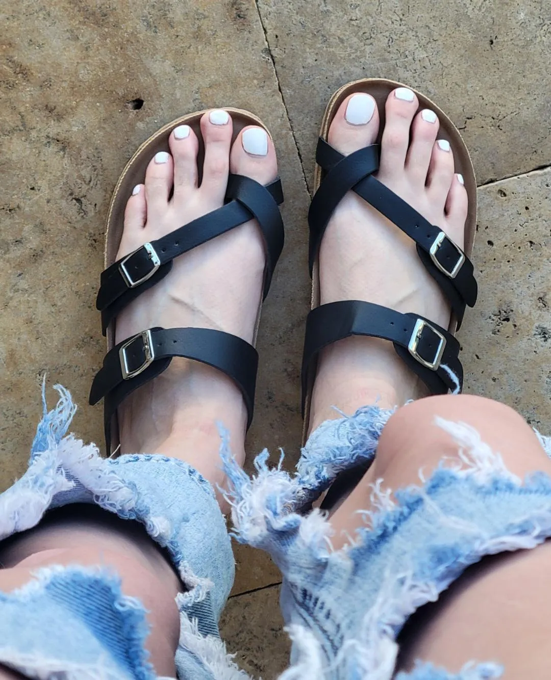 White looks good on my long perfect toes. ✨️ posted by MeganSoles