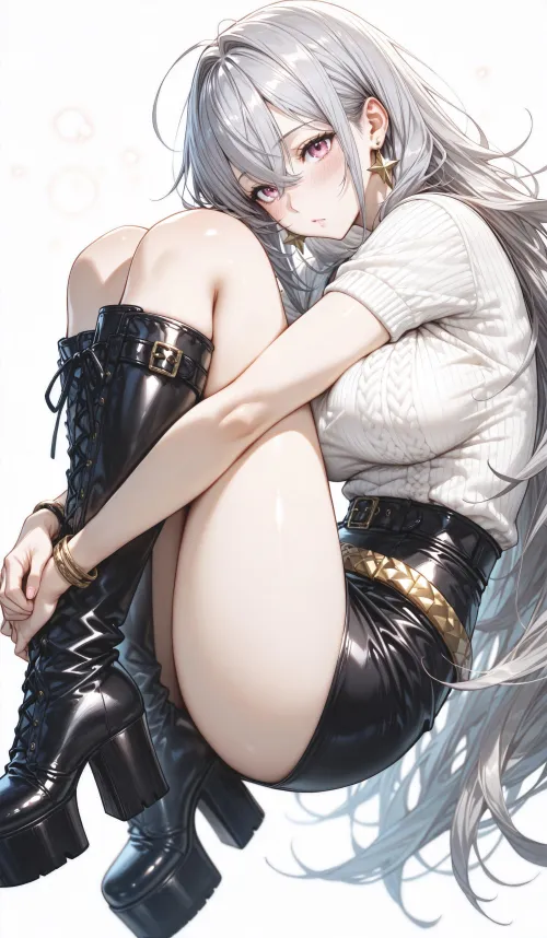 Laced High Boots by CheetahSperm18