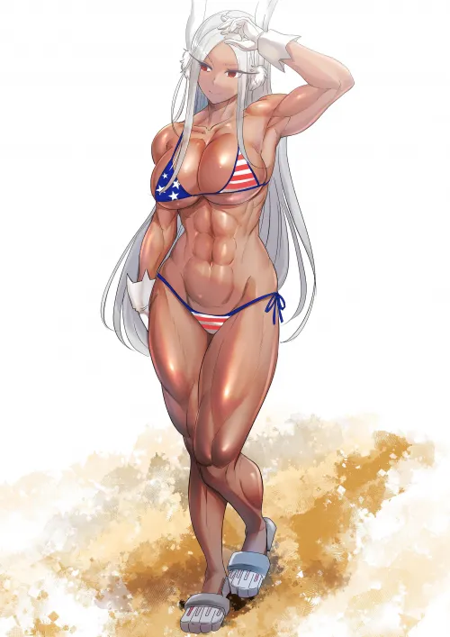 Mirko in Stars and Stripes Bikini (@TeaIndian) [My Hero Academia] by I_Am_Nioh