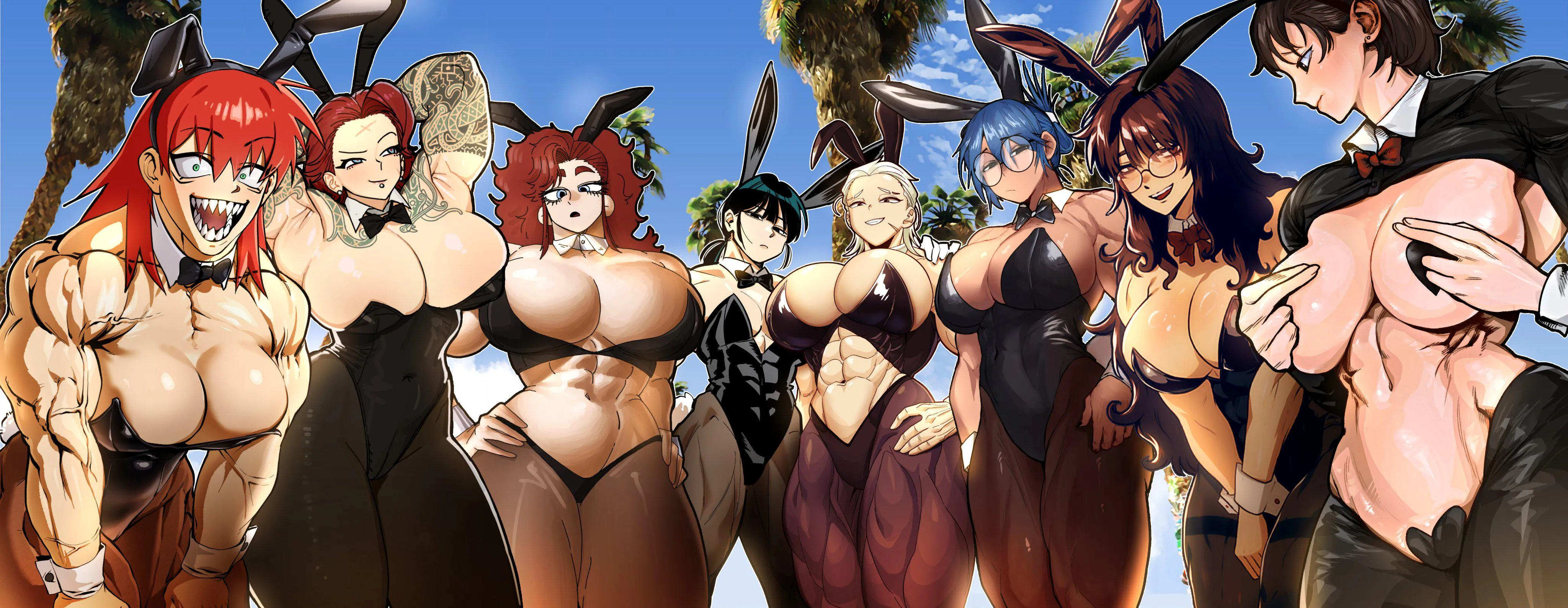 Musclegirls Collab (Sparkeyjinjin & other artists) [Original] posted by Throwawheylmao