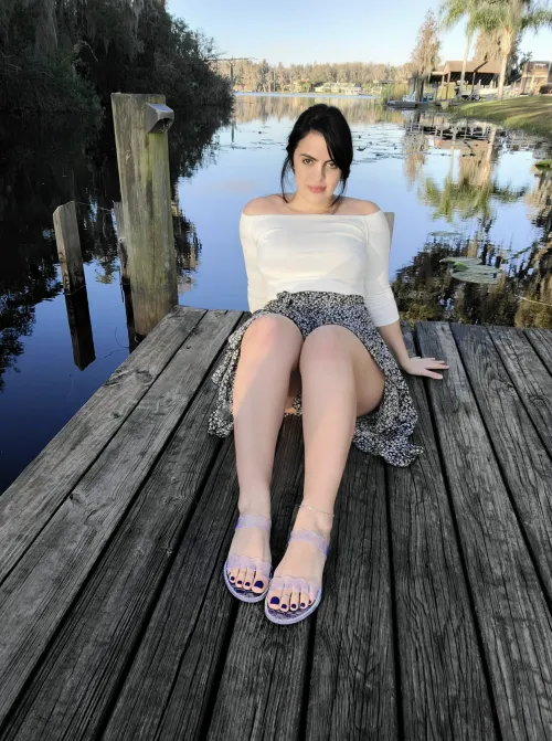 What would you do if we went on walk at Creek in my clear jellies? by goddess_gabrielaa