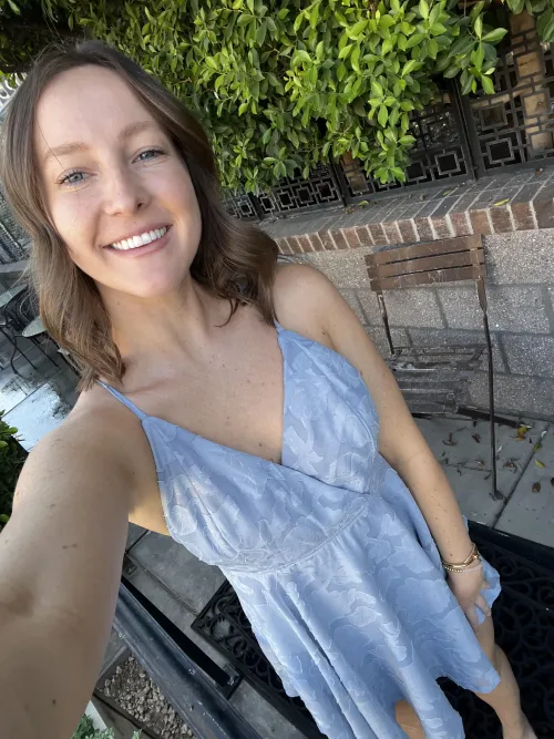 My favorite blue sundress for a date by kaylenblake