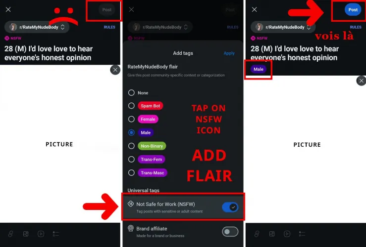 [PSA] Post button is greyed out and can't post? You need to add a flair first by FireBlade61