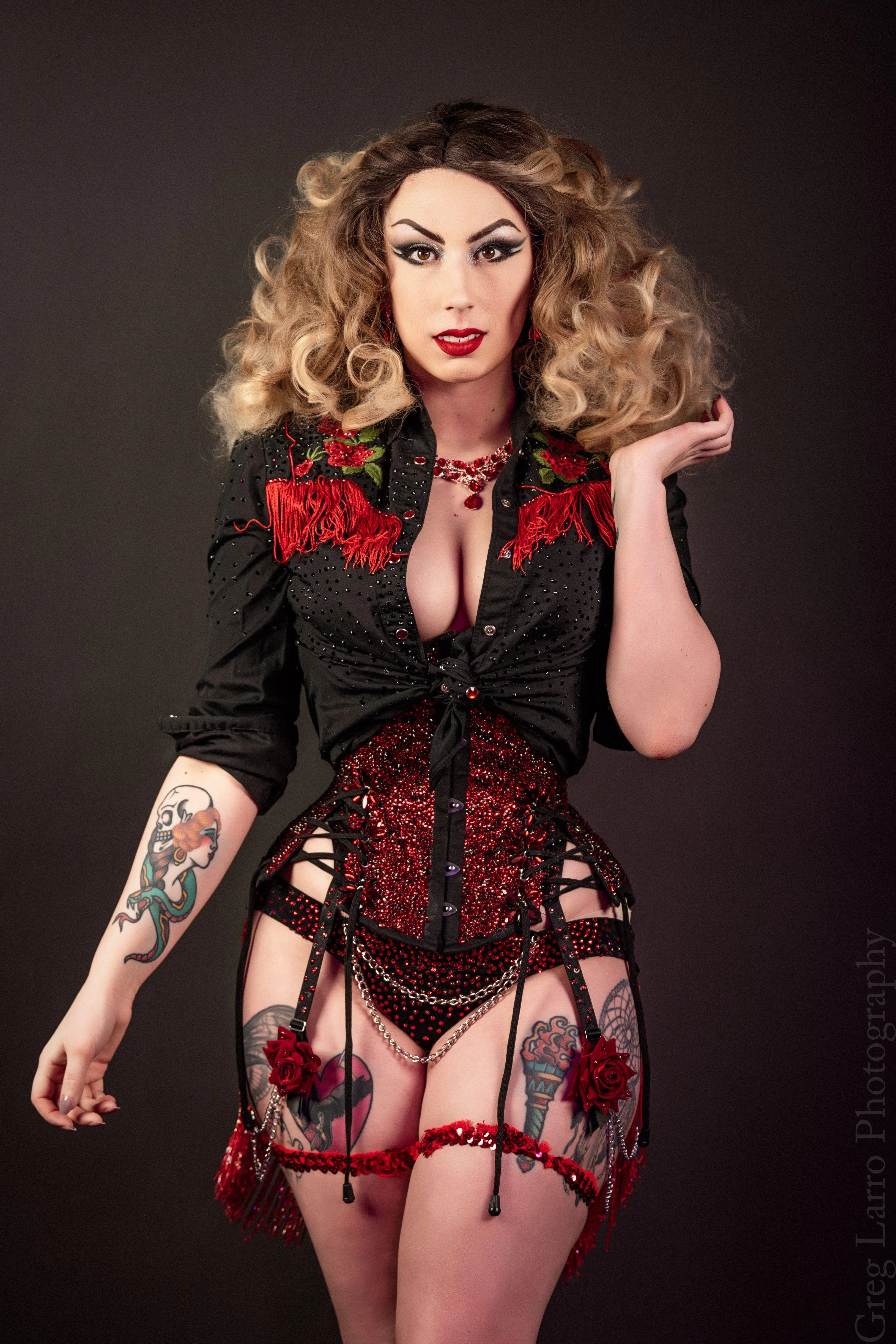 Made a new corset & garter belt for my western act! posted by _valerievoss_