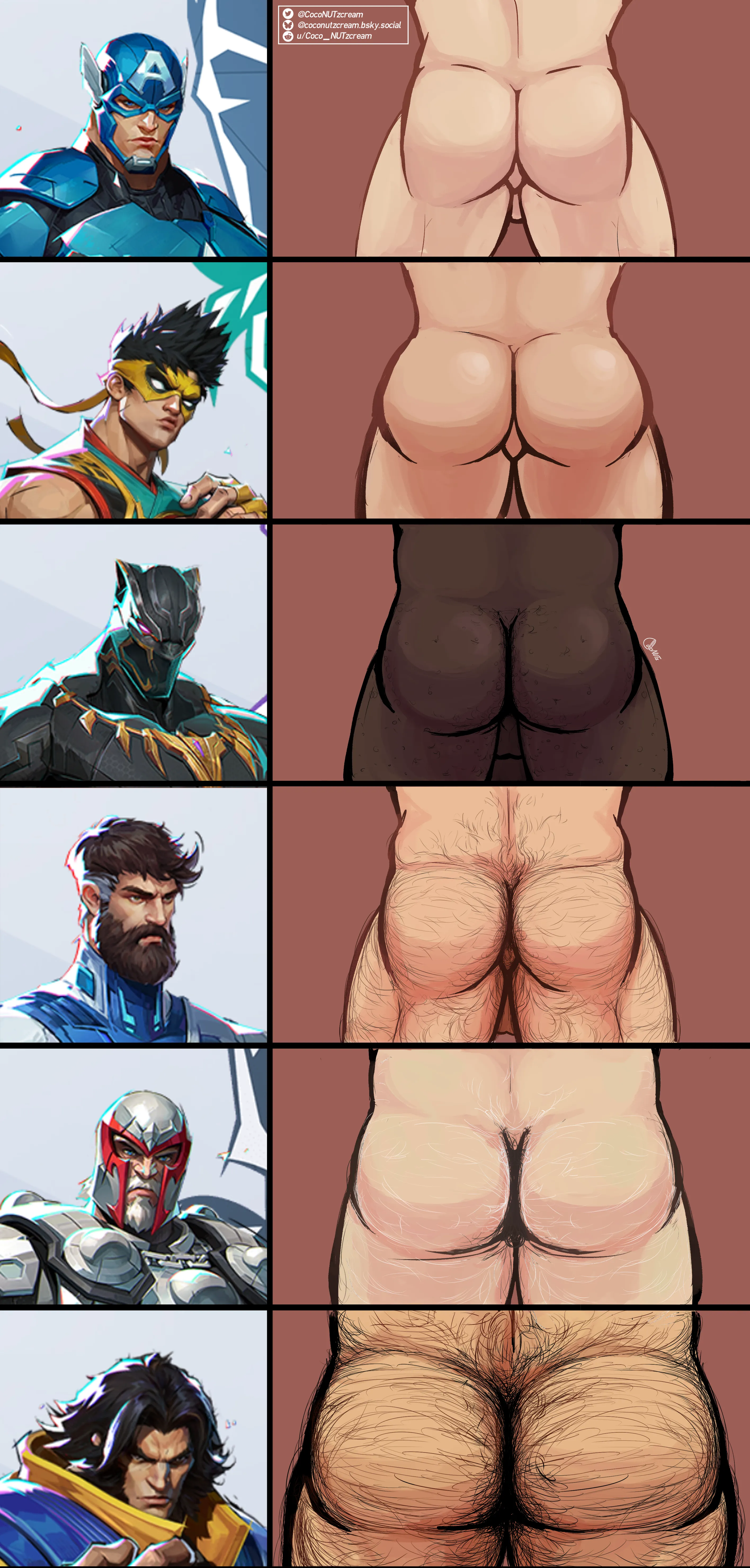 Marvel Rivals Ass Chart - Made by CocoNUTzcream (me) posted by Coco_NUTzcream