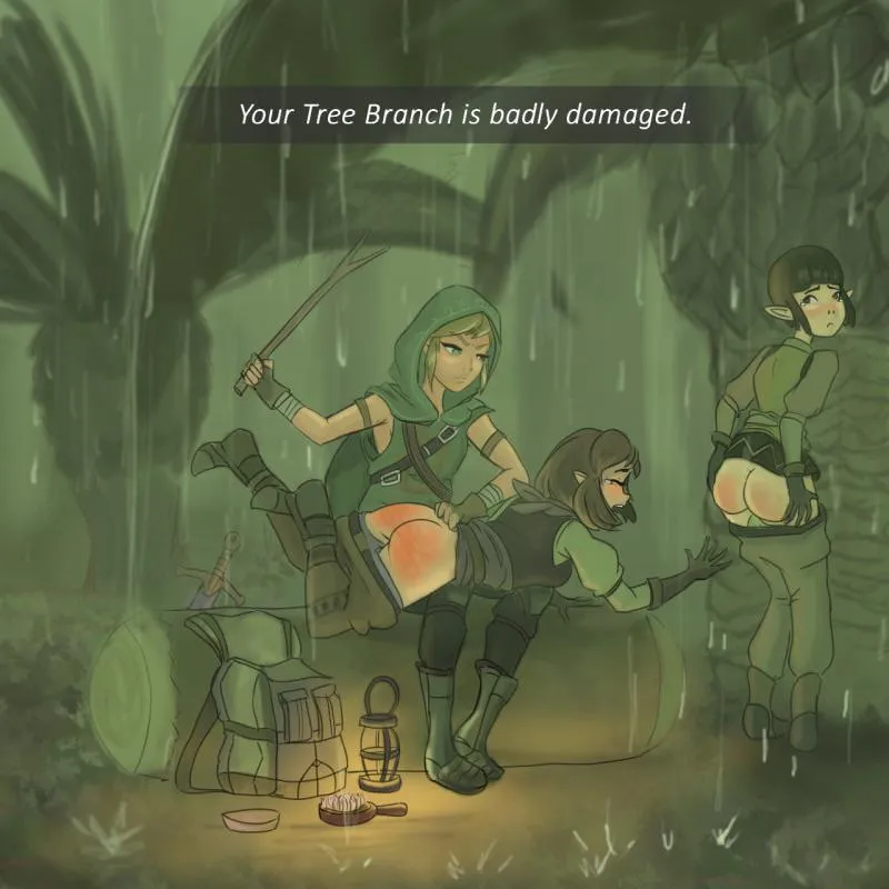 Breaking a branch over her bottom posted by cherryfir3