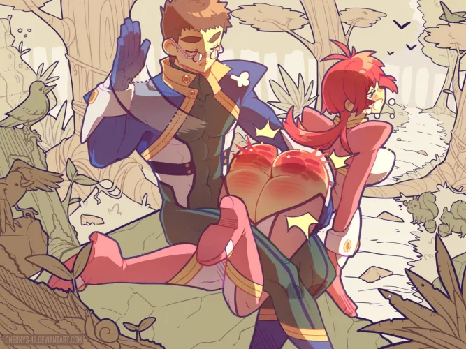 (RP) Captain crashes her ship on an unknown planet, and a rescue is a week out.  Each morning they still aren’t saved, her rookie roasts her irresponsible bottom. by cherryfir3