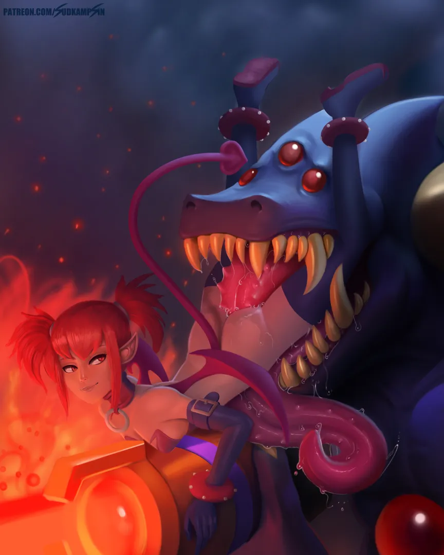 Rifle demon and Etna (Sudkampsin) [Disgaea] posted by EnigmusPrime