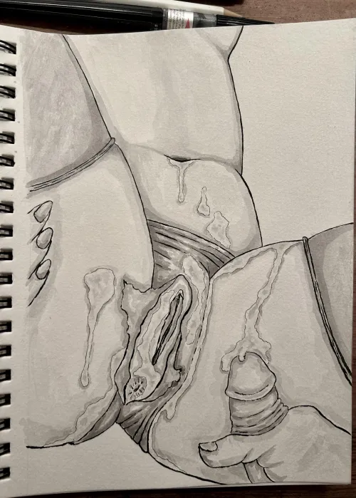 Ripped Through, ink and watercolor, by me. by philly_toss