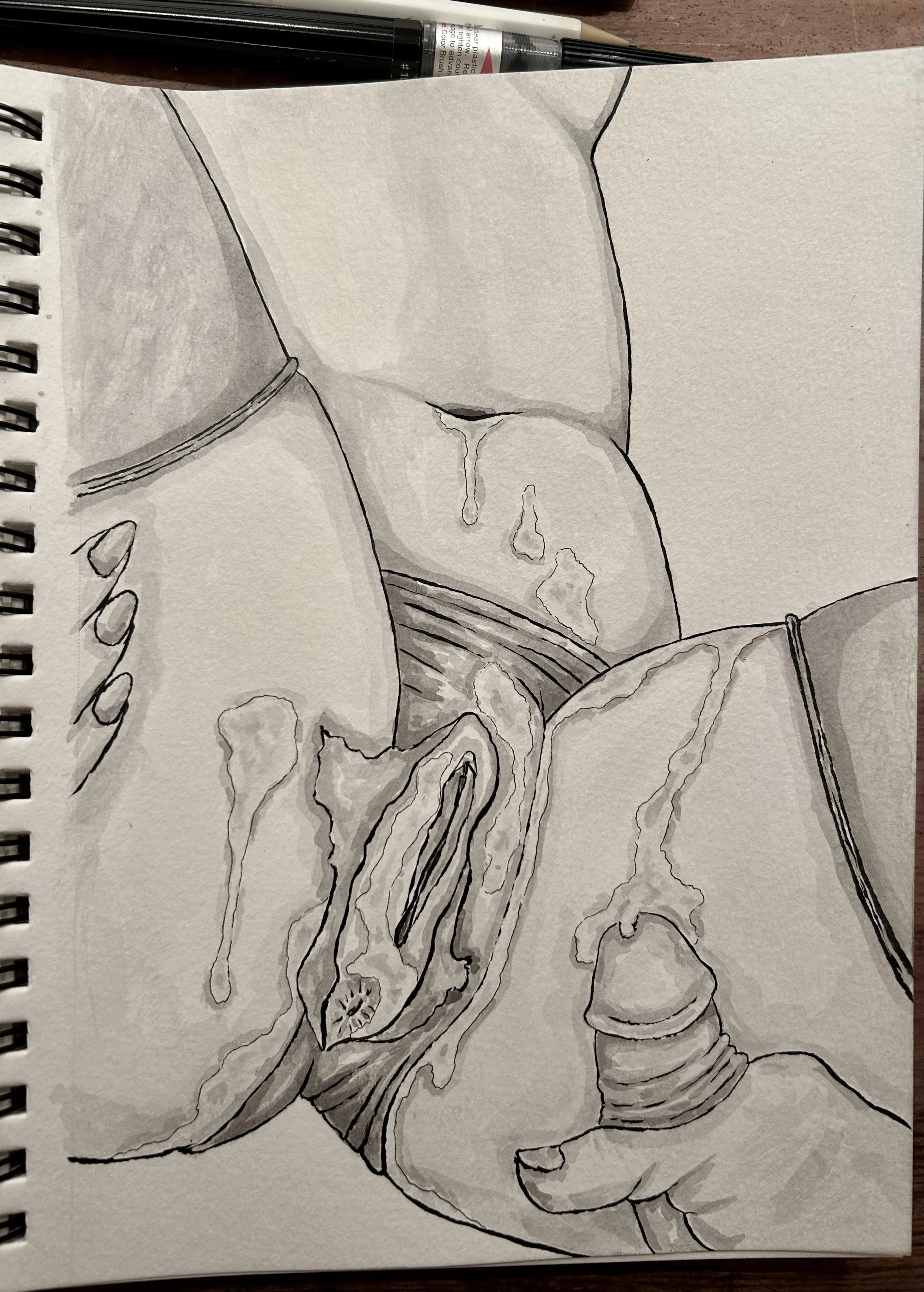 Ripped Through, ink and watercolor, by me. posted by philly_toss