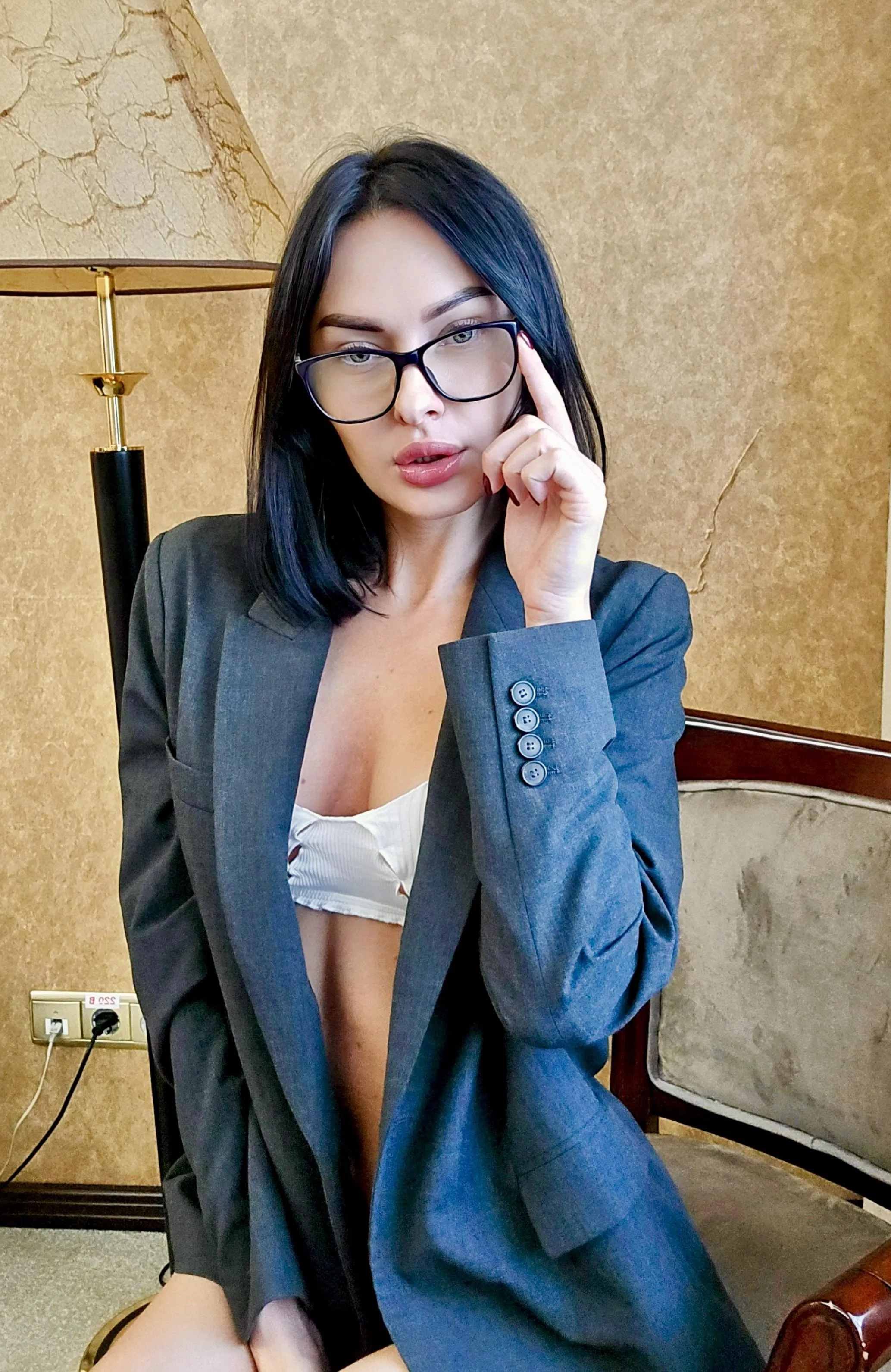 Those glasses make this look more sexy posted by KateCarsonia