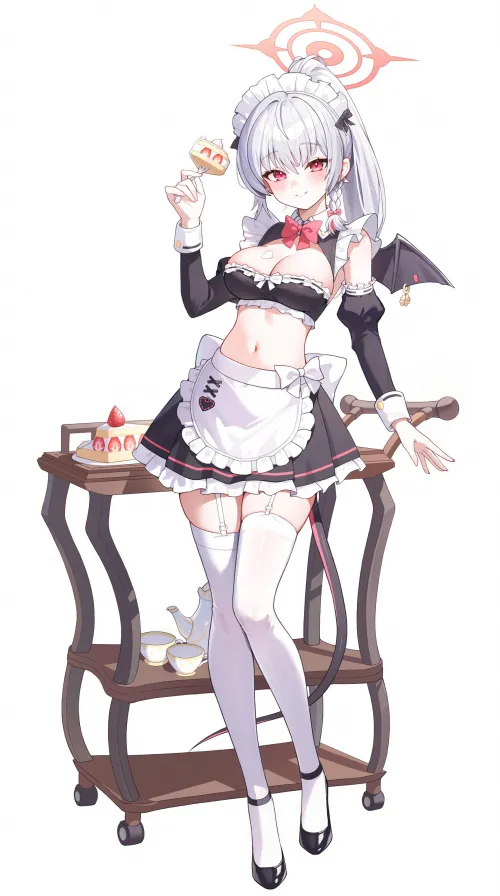 Haruna's sexy maid outfit by marxsander2016