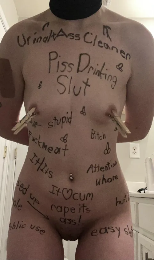 now that it's all decorated for you, how would you humiliate and make use of this denied rape pig? by degraded-wh0re