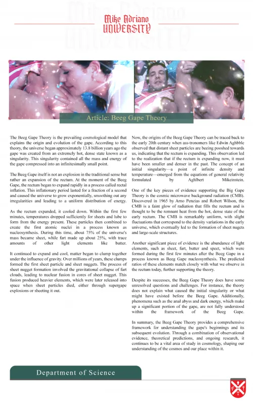 Our Science Department explains the Beeg Gape Theory, the origin of our Universe. by drinkpea_